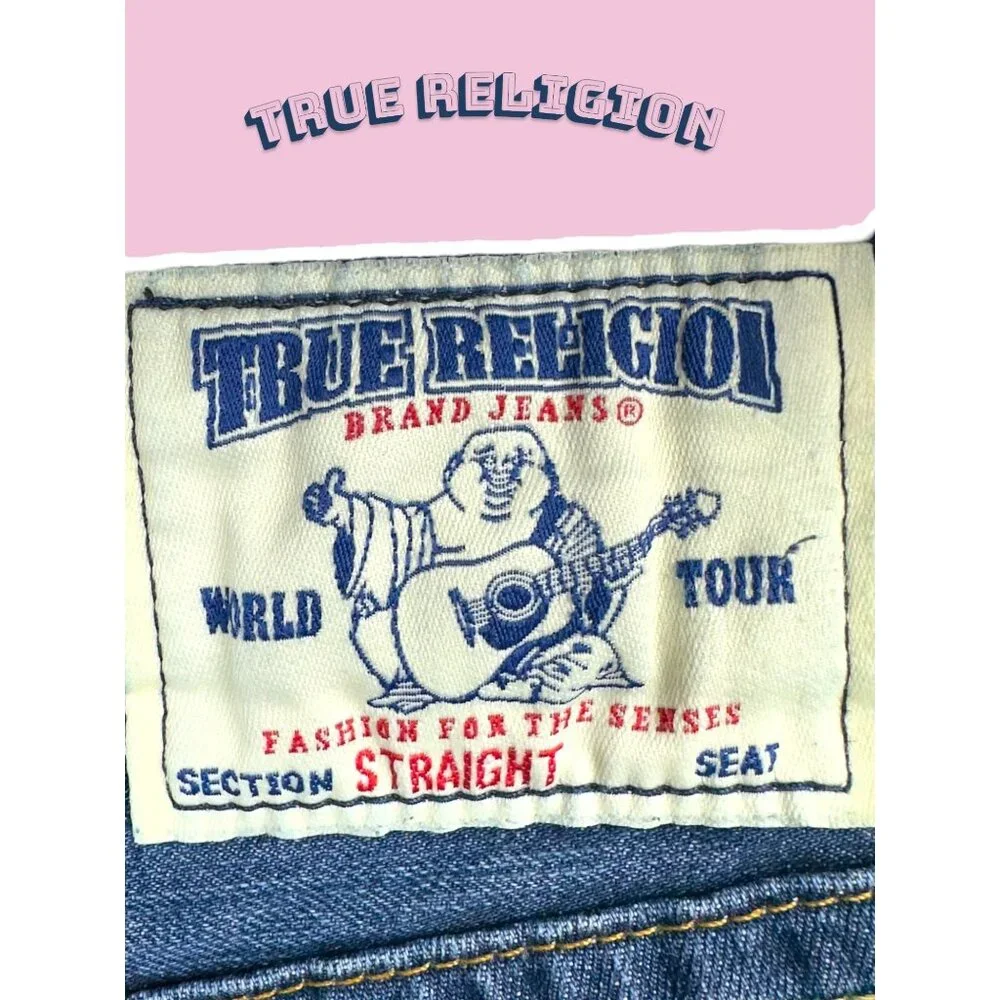 True Religion Womens Jeans 27 Blue Denim Made In USA 100% Cotton - Picture 8 of 16